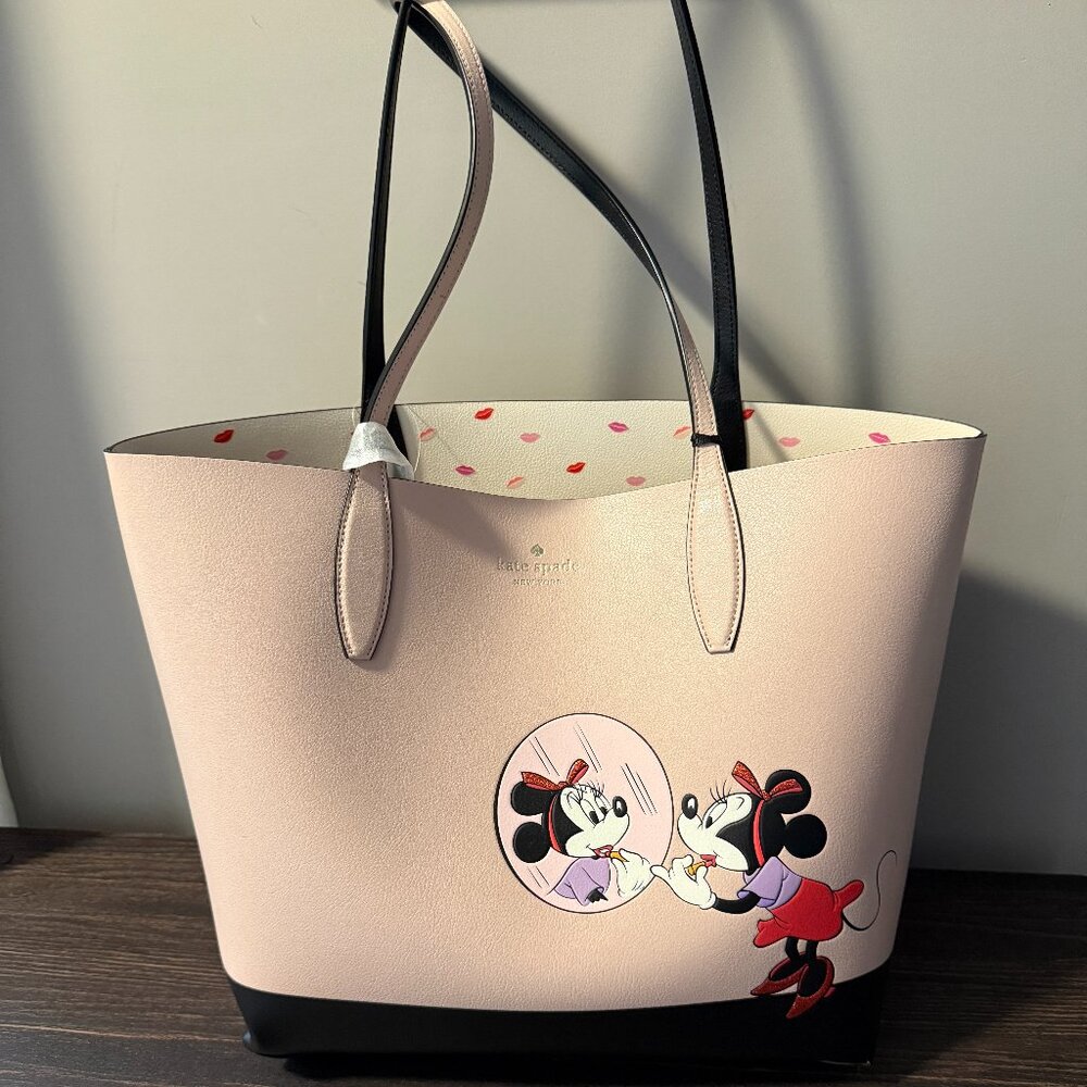 NWT Kate Spade New York Disney X Minnie Mouse Large Reversible Tote